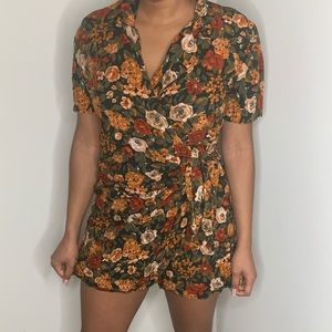 Vintage wrap romper